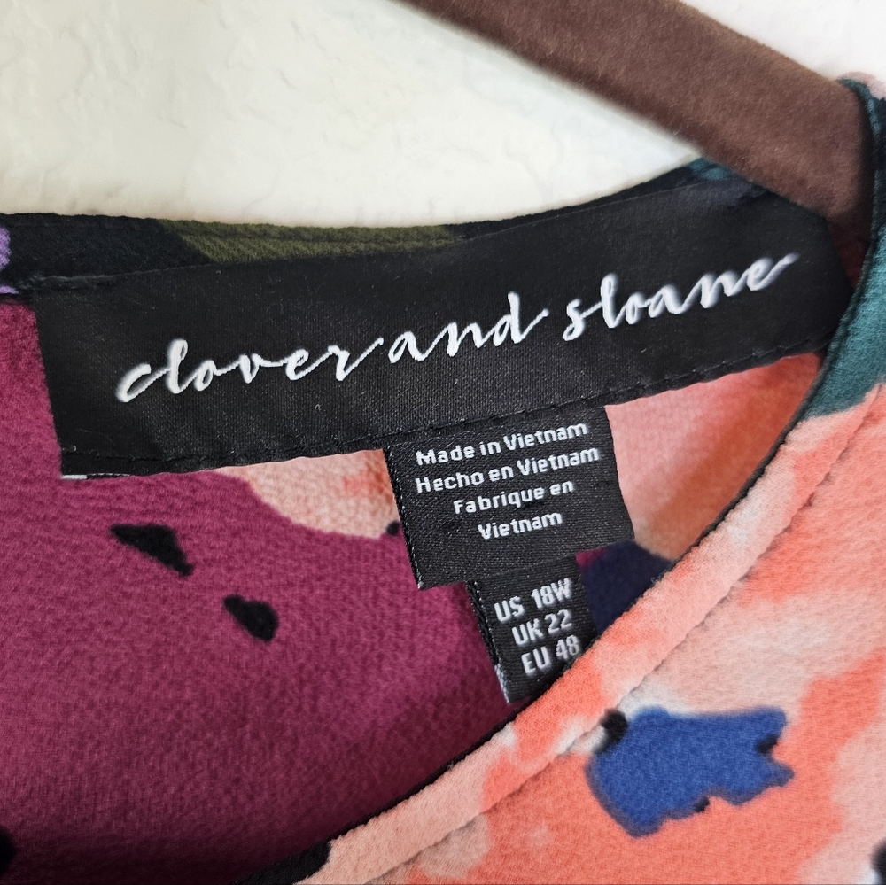 Clover And Sloane Floral Tiered Ruffle Maxi Dress 18W - Picture 8 of 10